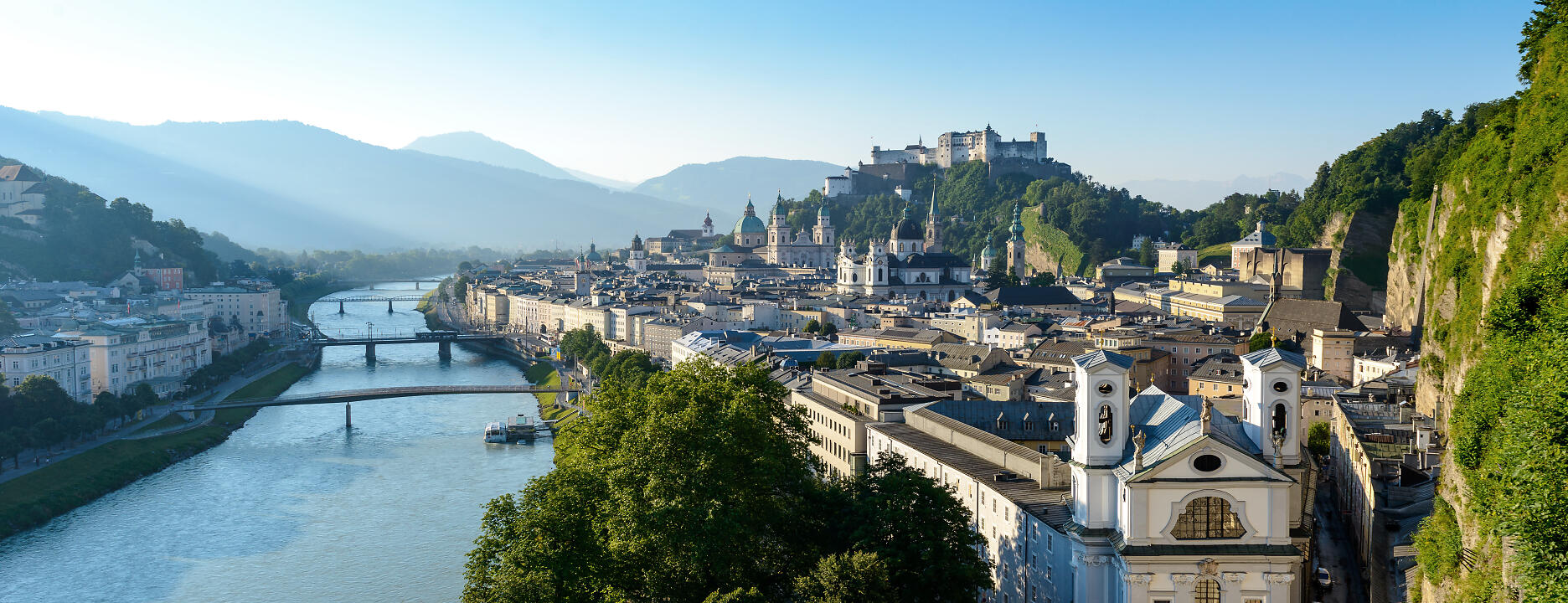 Panorama of Salzburg's Oldtown Salzburg Oldtown Panorama